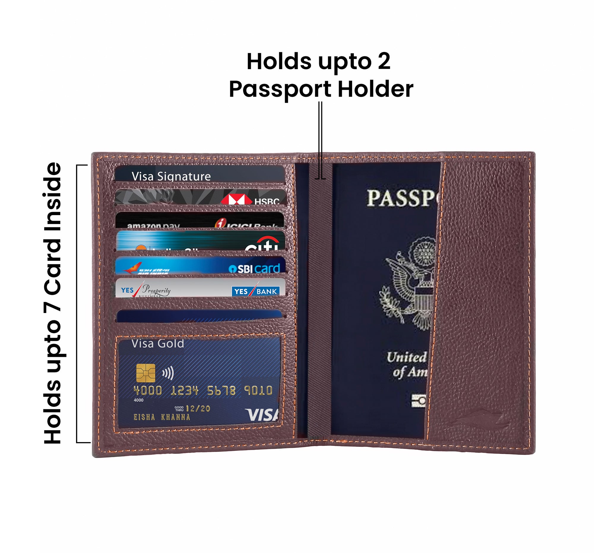 RFID Passport Holder Wallet (Natural Brown Edition)