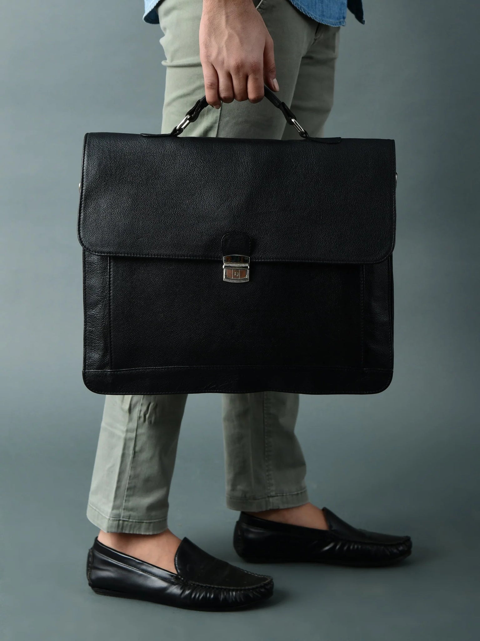 Professional Leather Laptop Briefcase