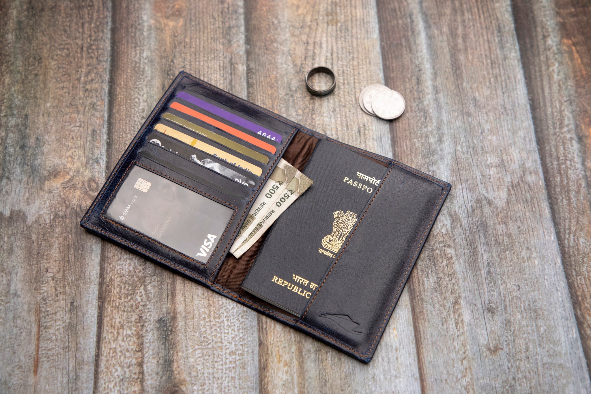 RFID Travel Passport Holder Wallet (Pacific Blue Edition)