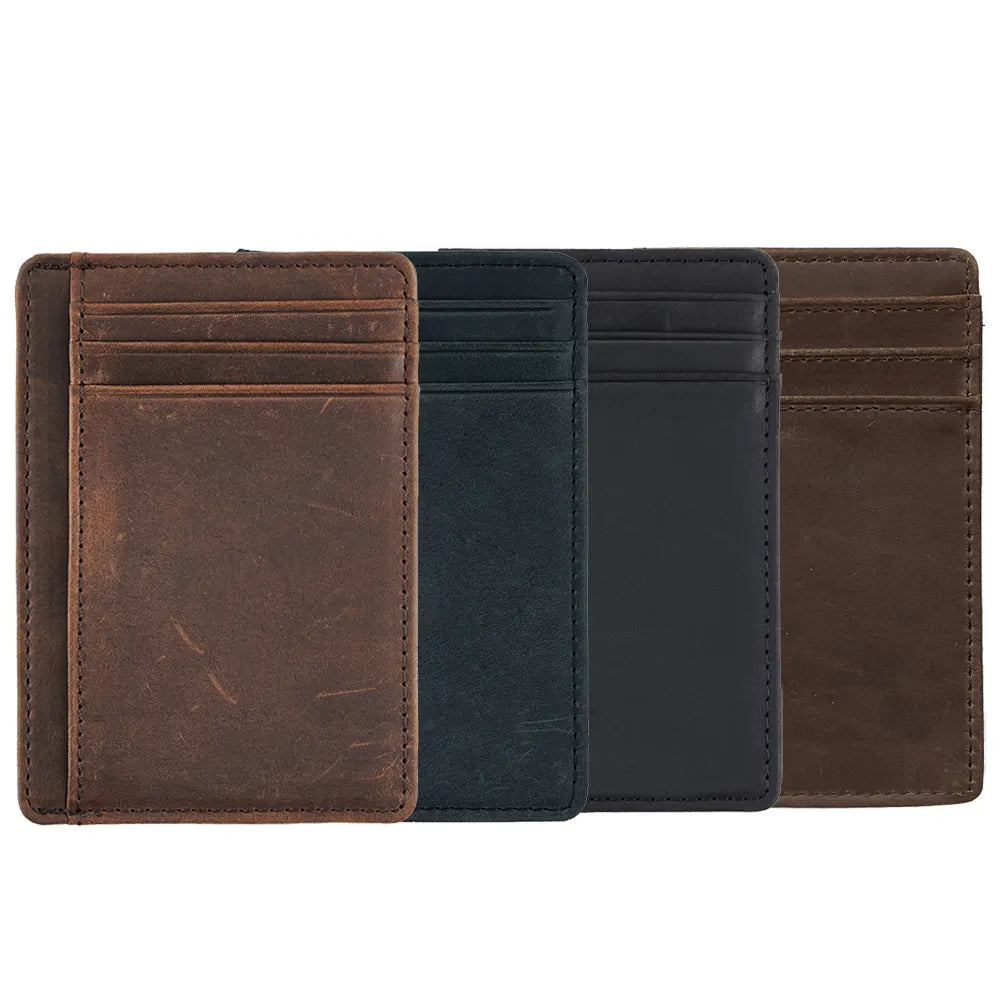 Sleek Leather Card Holder: Compact and Convenient