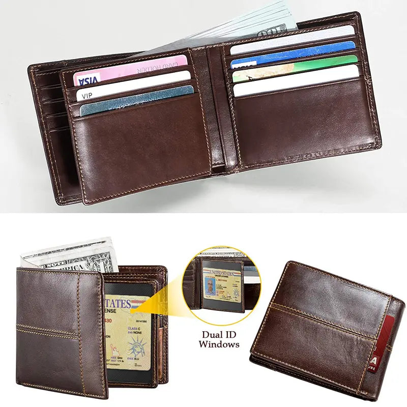 Classic Leather Bi Fold Wallet