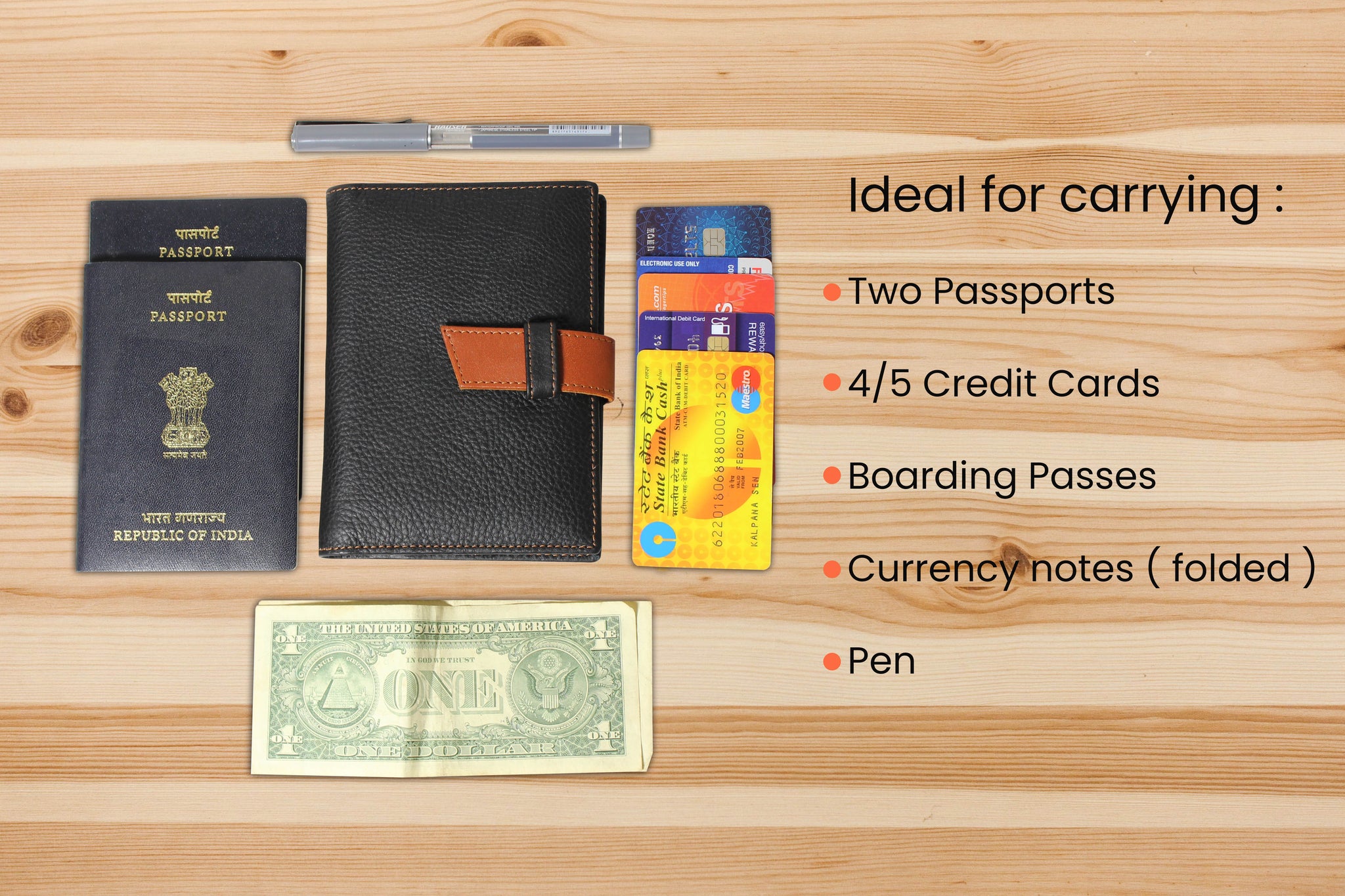 HUBEN® Premium Travel Passport Holder RFID Protected