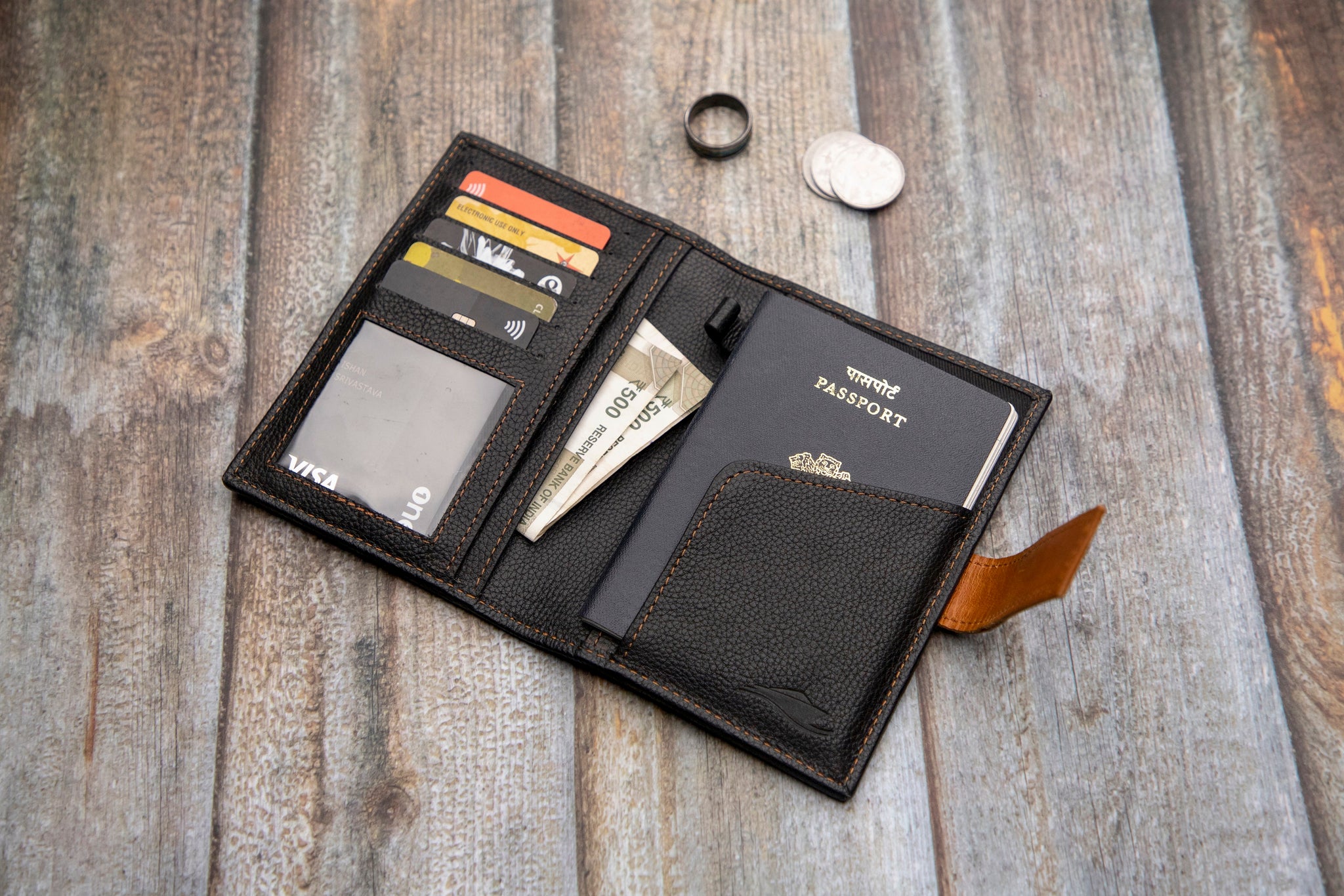 HUBEN® Premium Travel Passport Holder RFID Protected