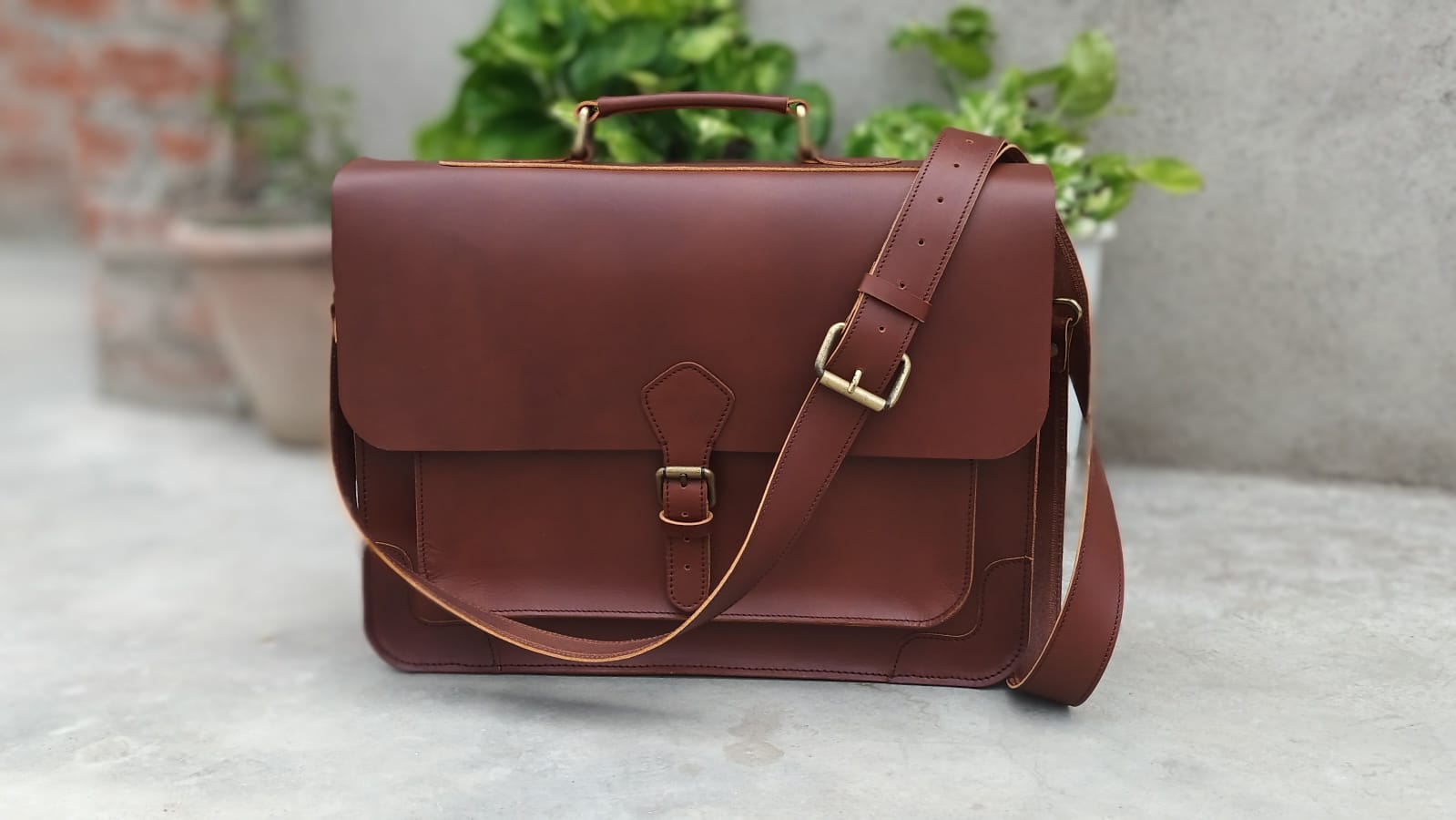 Vintage Brown Laptop Bag