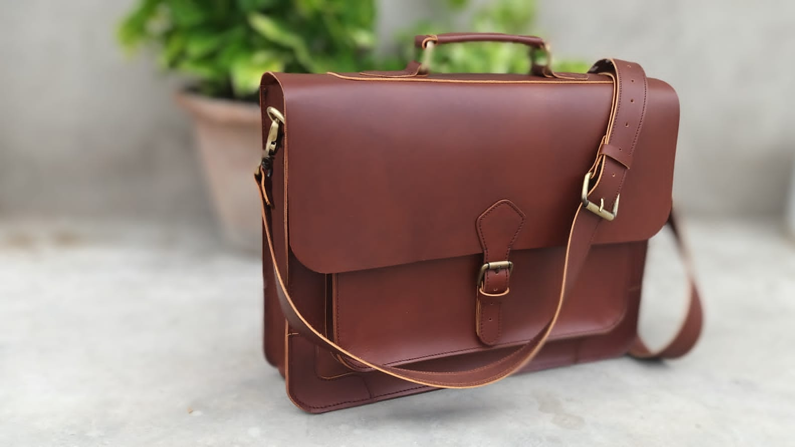 Vintage Brown Laptop Bag