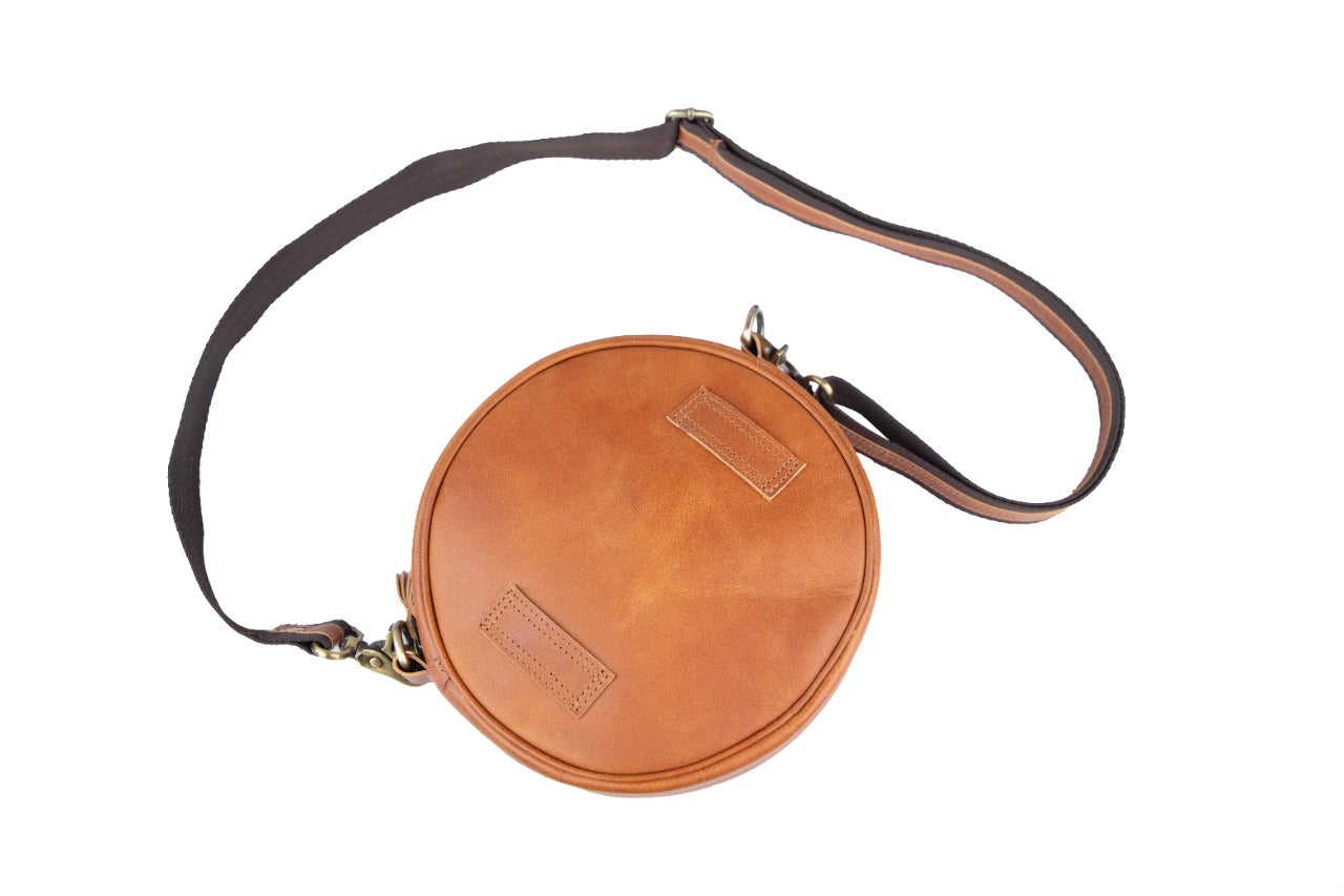 Round Stylish Leather Sling Bag