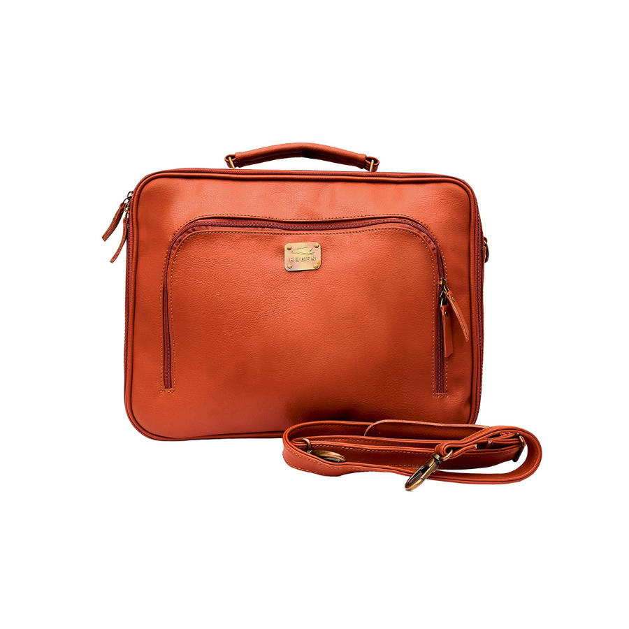 Vegan Leather Office Bag (Tan)