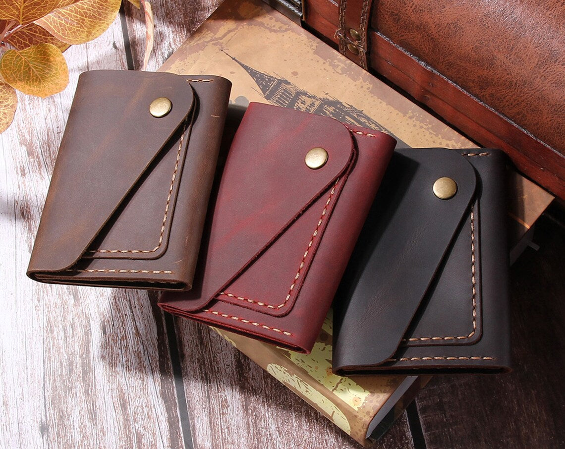 Vintage Leather Card Holder Wallet