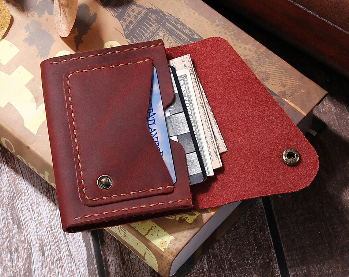 Vintage Leather Card Holder Wallet