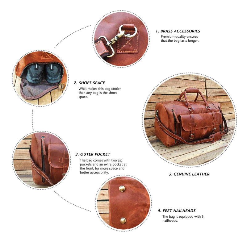 Timeless Leather Duffle Bag