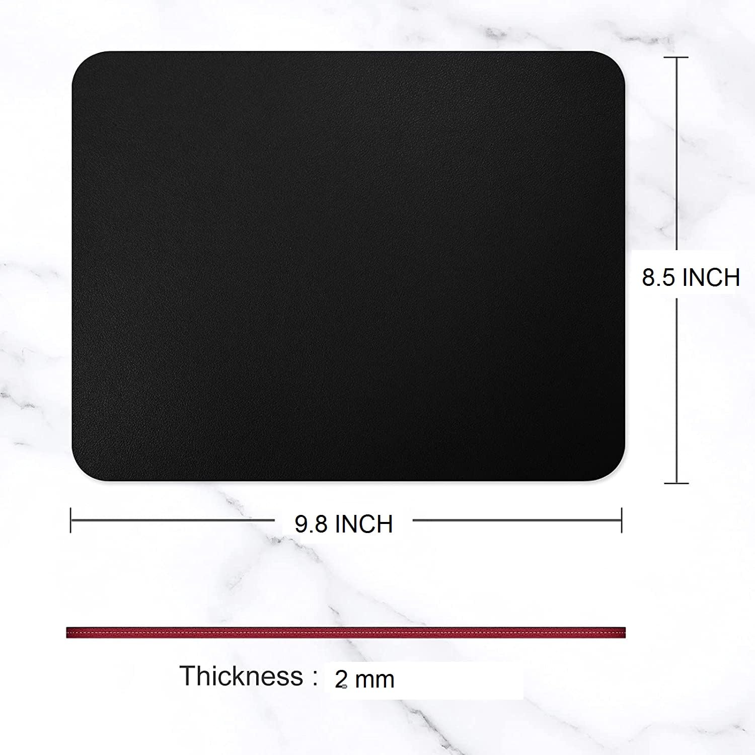 Double Sided Vegan Leather Mouse Pad